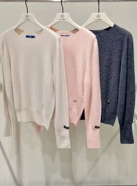 韩国专柜购 CC COLLECT 2025冬针织衫秋冬内搭毛衣短款收袖口毛衣