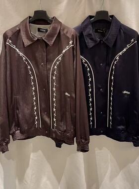 韩代 SYSTEM 2026春款 休闲宽松设计感百搭时尚外套翻领机车夹克