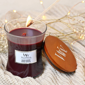 美国woodwick香薰蜡烛黄仁俊同款 cherry节日礼物木芯 黑樱桃black