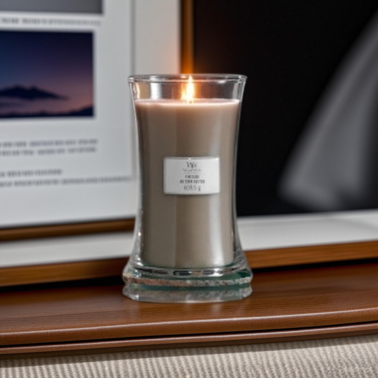 大豆香薰蜡烛woodwick送点火器