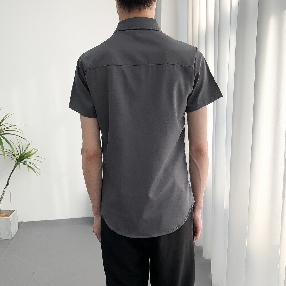 714A-H6003P55控78/2025夏季新男女工作服衬衫假两件ktv酒吧制服,男装衬衫,星座714A（原电商C314）