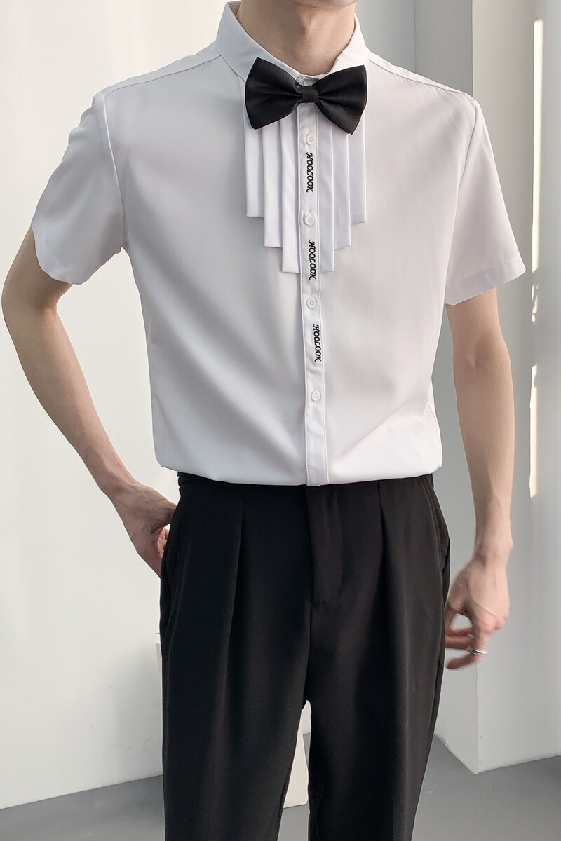 714A-C631P40控59/2025夏季新款短袖半袖工作服衬衫ktv酒吧礼服,男装T恤,星座714A（原电商C314）