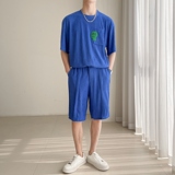 G6893P105控145轻熟风2025夏季潮版宽松运动休闲套装短袖T恤垂感，男装T恤，星座714A（原电商C314）