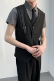 714A-H6004P55控78/2025夏季短袖衬衫假两件工作服制服衬衣潮流装，男装T恤，星座714A（原电商C314）