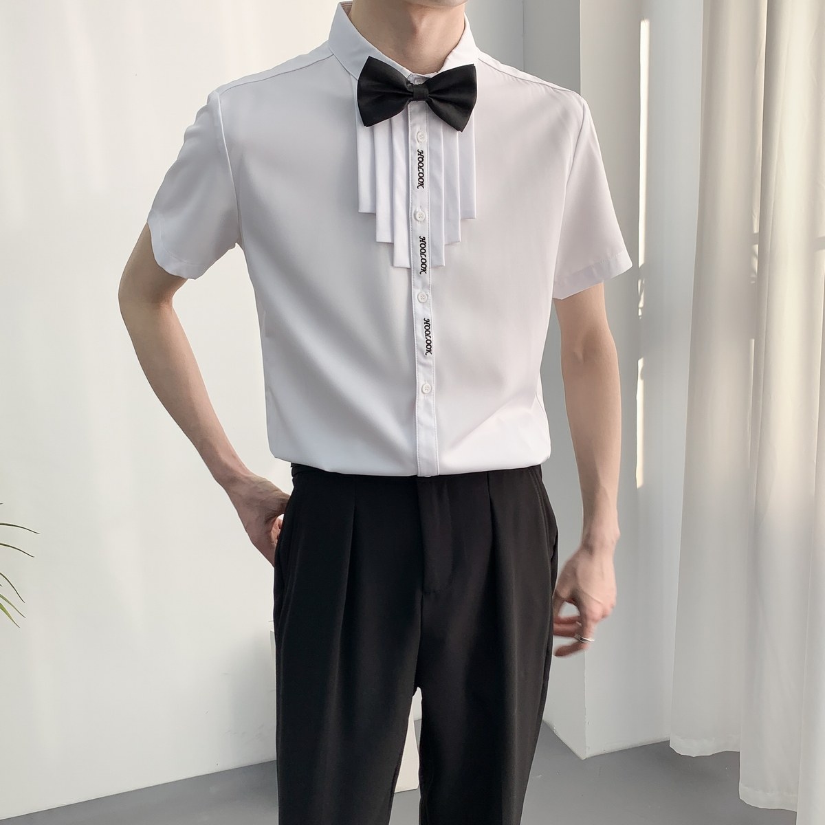 714A-C631P40控59/2025夏季新款短袖半袖工作服衬衫ktv酒吧礼服，男装T恤，星座714A（原电商C314）