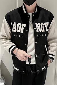 714A-W805P75控105/2025社会小伙青少年学生麂皮绒棒球服夹克外套图片