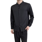 714A-F3062P50控69/2025秋季风立领简约修身衬衫餐厅ktv制服，男装衬衫，星座714A（原电商C314）