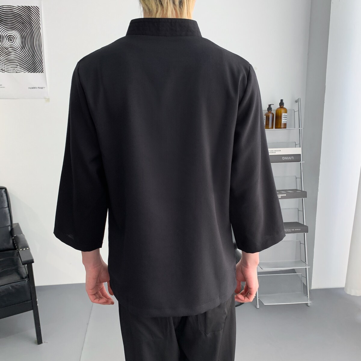 714A-D3078P45控69/2026春季新款日系日料工作服酒吧发型师工作服,男装衬衫,星座714A（原电商C314）