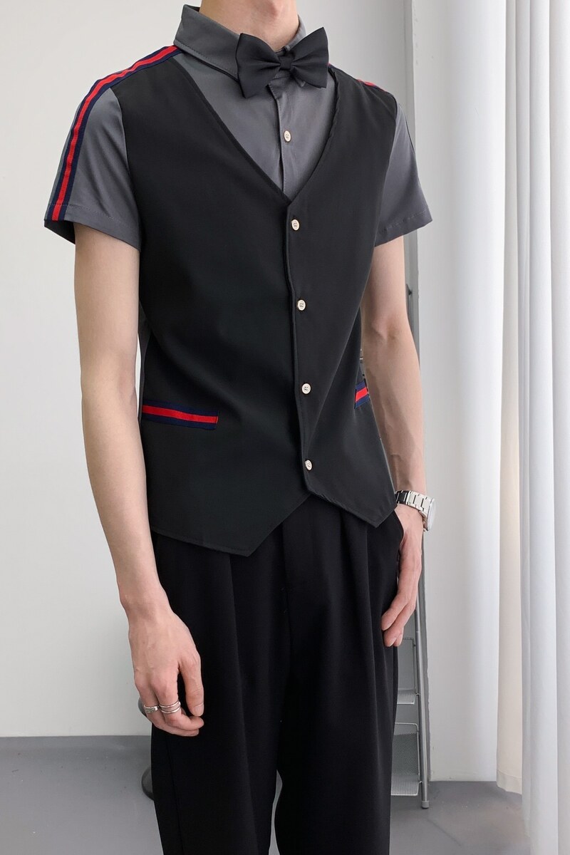 714A-H672P55控79/2025新款夏修身工作服衬衫台球室ktv酒吧工作服,男装衬衫,星座714A（原电商C314）