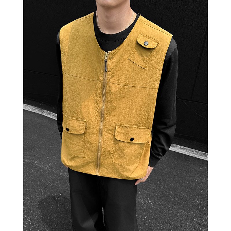 714A-M3091P55控89/2025秋季新款马甲多口袋无袖外套工作服多口袋,男装背心/马甲,星座714A（原电商C314）