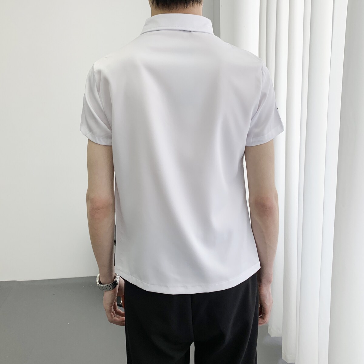 714A-H672P55控79/2025新款夏修身工作服衬衫台球室ktv酒吧工作服,男装衬衫,星座714A（原电商C314）