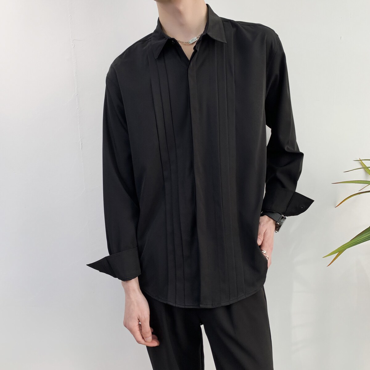 714A-D3051P45控69/2025春季新款酒吧发型师工作服伴郎礼服衬衣,男装衬衫,星座714A（原电商C314）