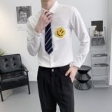 714A-C3068P40控69/2025秋季衬衫发型师制服衬衣奶茶咖啡店制服，男装衬衫，星座714A（原电商C314）