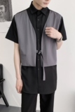 714A-H3012P55控79/2025夏季新款宽松工作服衬衫理发店假两件衬衣，男装衬衫，星座714A（原电商C314）