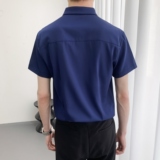 714A-9215P30控49/2025夏季男士短袖衬衫修身工作服衬衣ktv理发店，男装衬衫，星座714A（原电商C314）