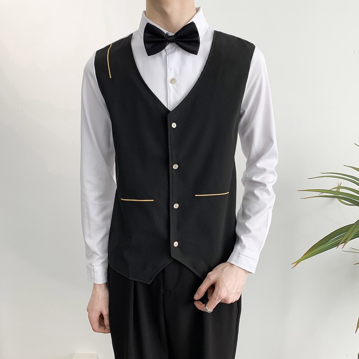 714A-H6008P55控88/2025春季新款工作服假两件马甲衬衫ktv台球城,男装衬衫,星座714A（原电商C314）