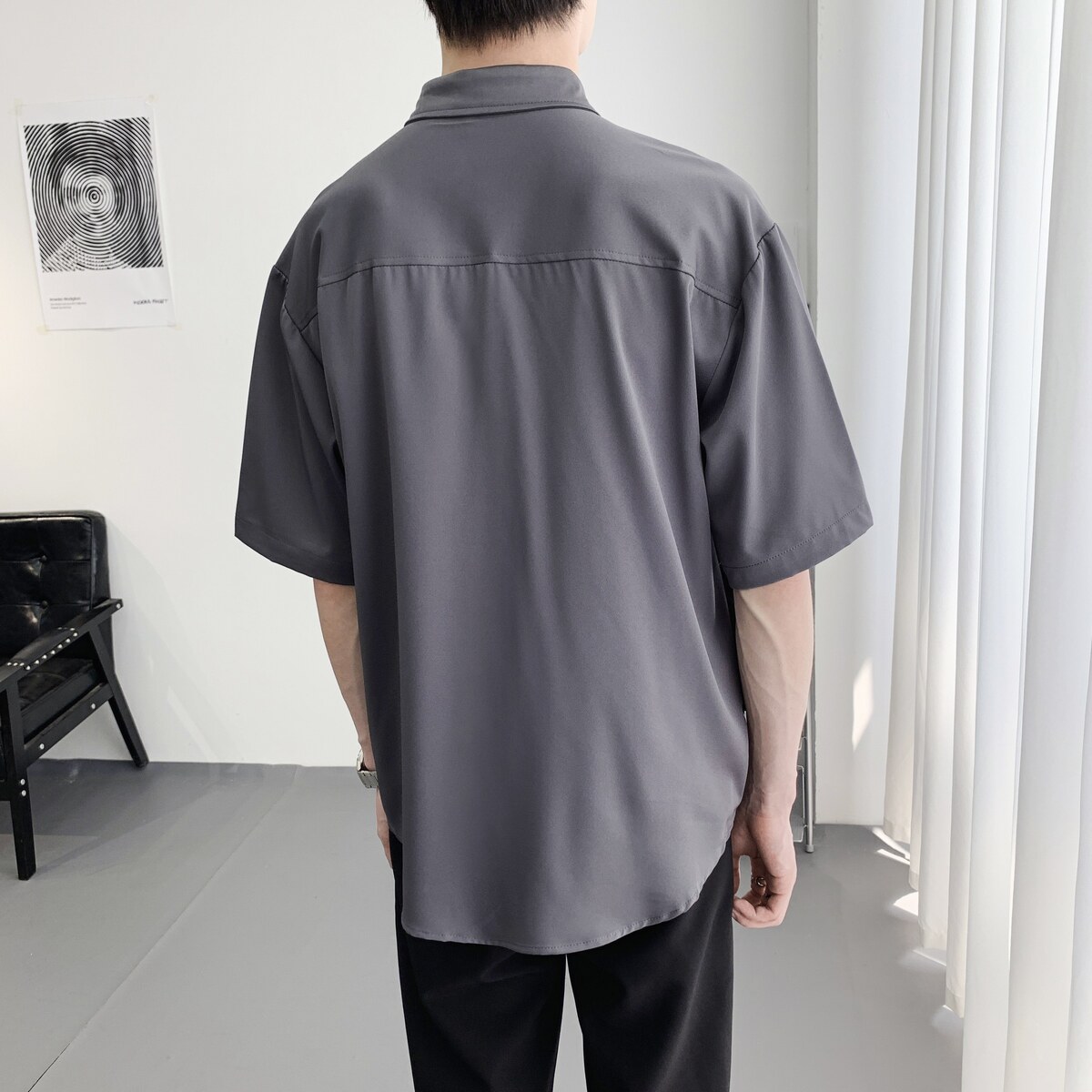714A-H3055P55控79/2025夏季假两件工作服衬衫团体服潮流制服,男装衬衫,星座714A（原电商C314）
