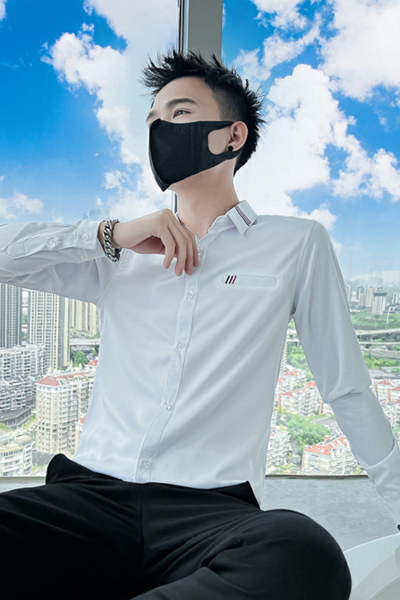 714A-D05P45控65/2025春季男士简约制服衬衫ktv酒吧制服衬衣潮,男装衬衫,星座714A（原电商C314）