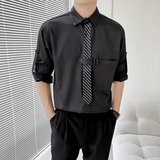 714A-H3009P55控75/轻熟风2025春型男工作服衬衫潮衬衣潮S-5XL，男装衬衫，星座714A（原电商C314）