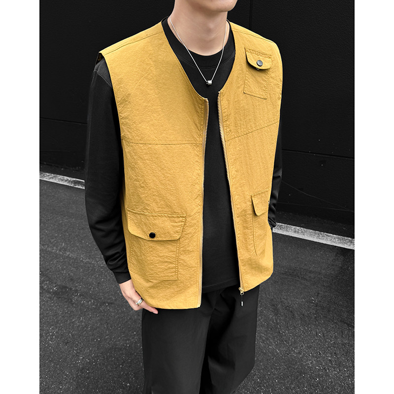 714A-M3091P55控89/2025秋季新款马甲多口袋无袖外套工作服多口袋,男装背心/马甲,星座714A（原电商C314）