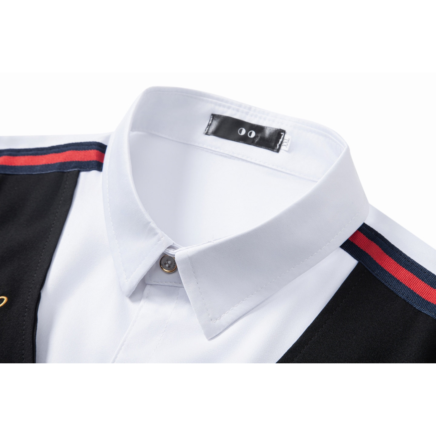 714A-H654P55控88/2026新款团体修身假两件绣花衬衫工作服ktv少爷,男装衬衫,星座714A（原电商C314）