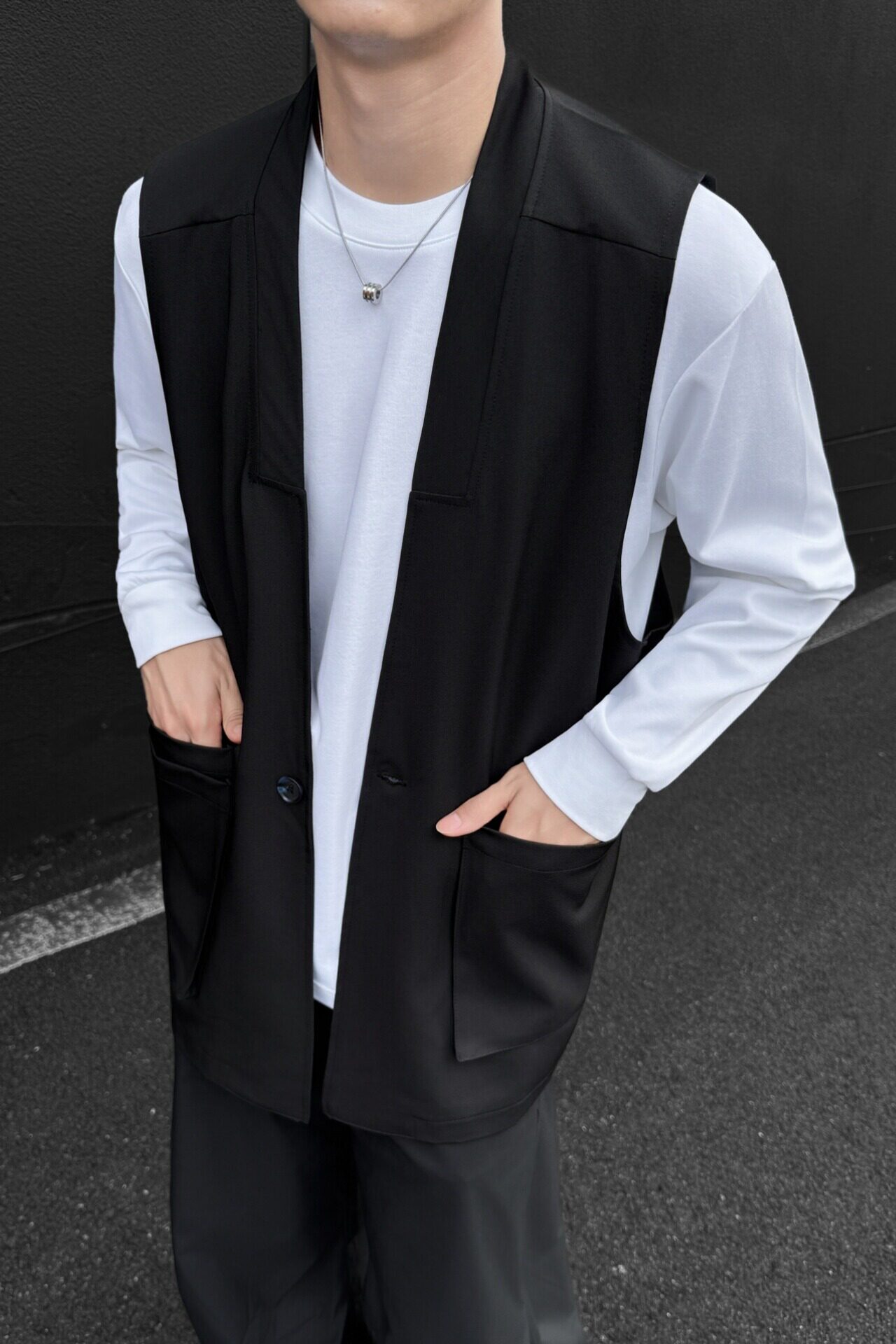 714A-M3098P48控79/2025秋季新马甲工作服中长款无袖外套,男装背心/马甲,星座714A（原电商C314）