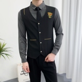 714A-H667P55控88/2025春季新款ktv发型师酒吧工作制服衬衫潮衬衣，男装衬衫，星座714A（原电商C314）