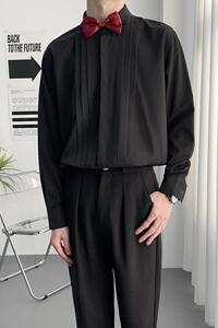 714A-D3051P45控69/2025春季新款酒吧发型师工作服伴郎礼服衬衣图片