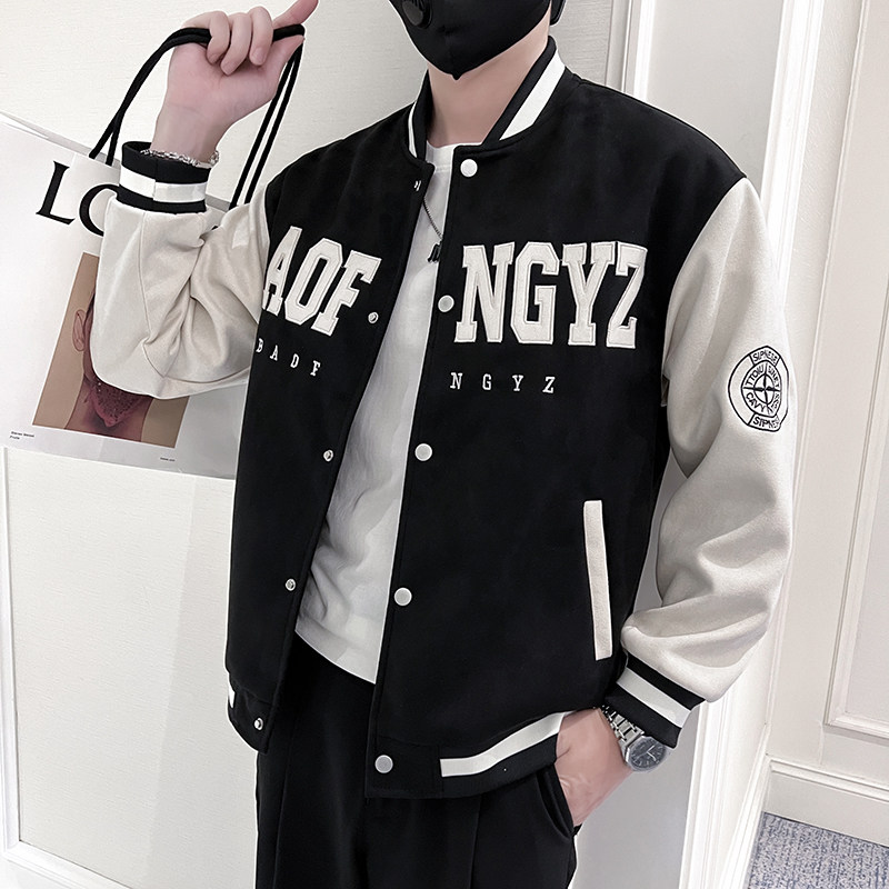 714A-W805P75控105/2025社会小伙青少年学生麂皮绒棒球服潮流装,女装职业装,星座714A（原电商C314）