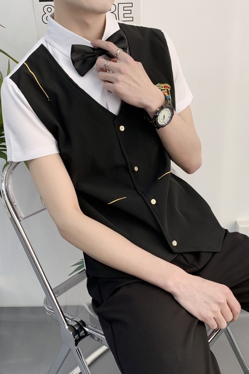 714A-H669P55控79/2025新款夏季KTV酒吧台球城工作服短袖衬衫,男装T恤,星座714A（原电商C314）