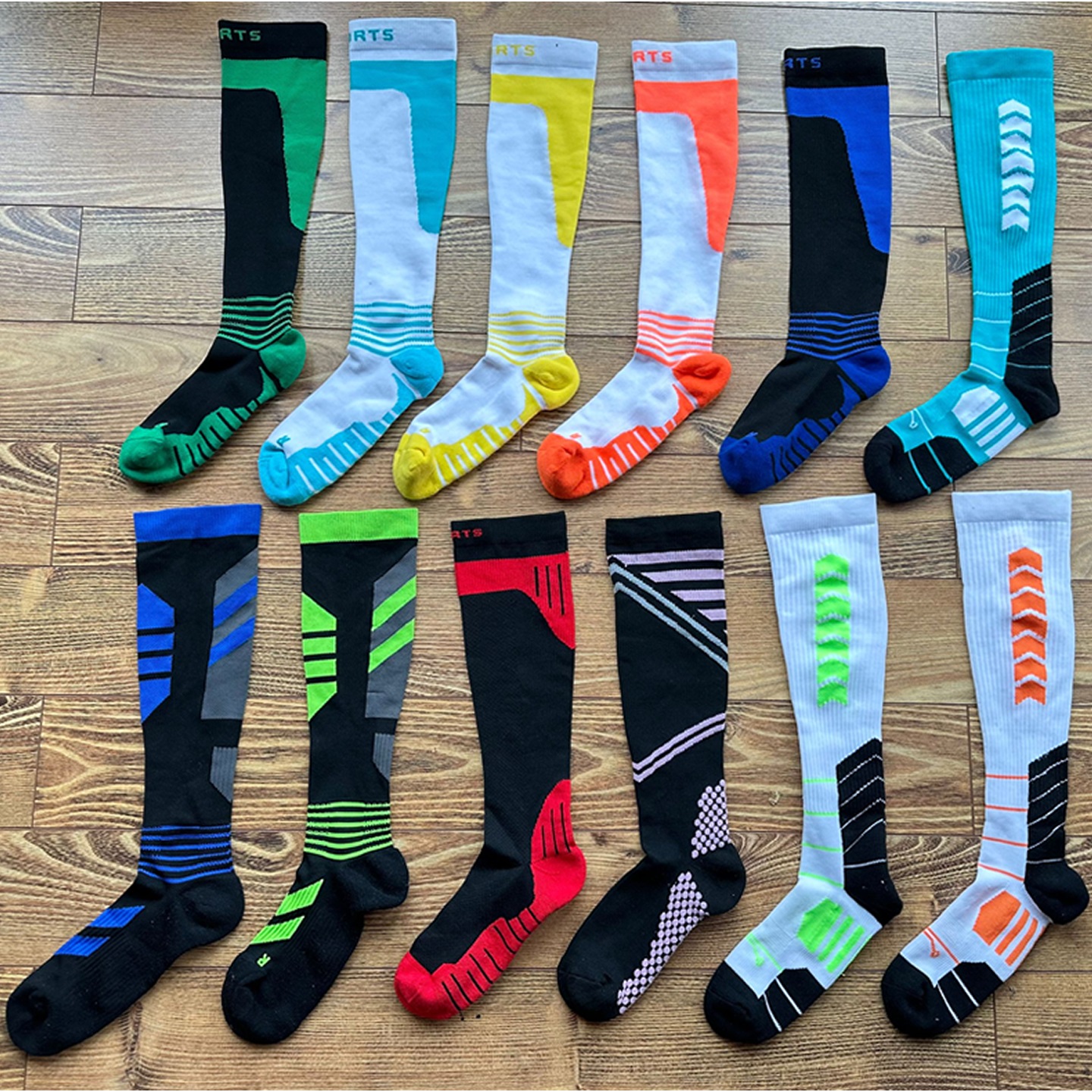 男女款运动压力袜毛巾底吸汗透气