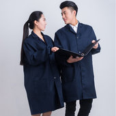 蓝大褂工作服男长款 加大码 劳保服工作服大褂罩衣男耐脏兰大挂长衫