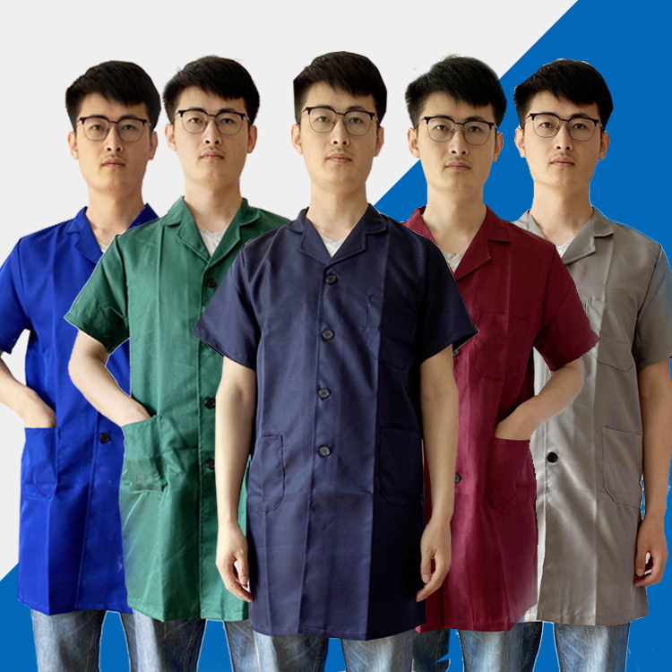 夏季长款短袖大褂耐脏劳保服