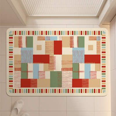 浴室地垫硅藻泥吸水速干脚垫防滑防摔洗手间易打理家用卫生间地毯