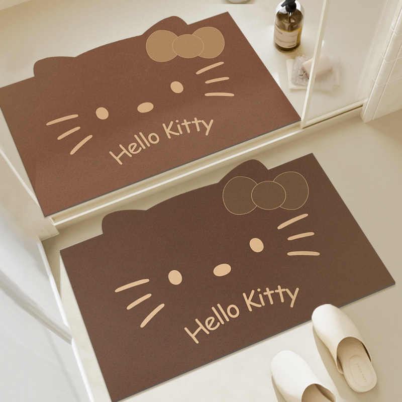 kitty浴室地垫吸水垫卫生间耐脏防滑家用脚垫洗手间厕所门口地毯,居家布艺,家用脚垫,淘宝优惠券,粉丝福利购,淘宝优惠卷