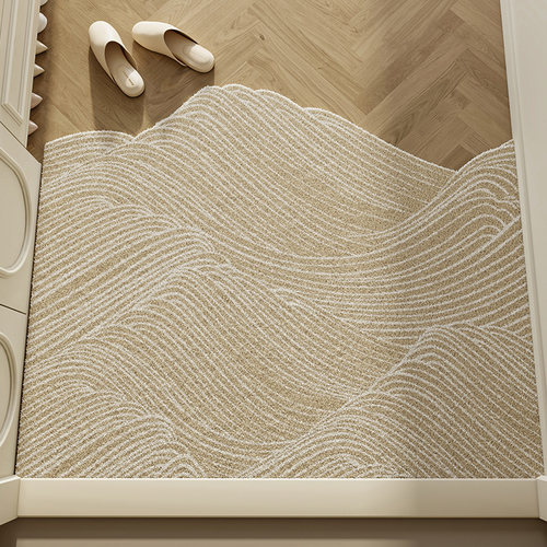 大门口丝圈地垫2025新款进门室内脚垫可裁剪门外地毯奶油风入户垫