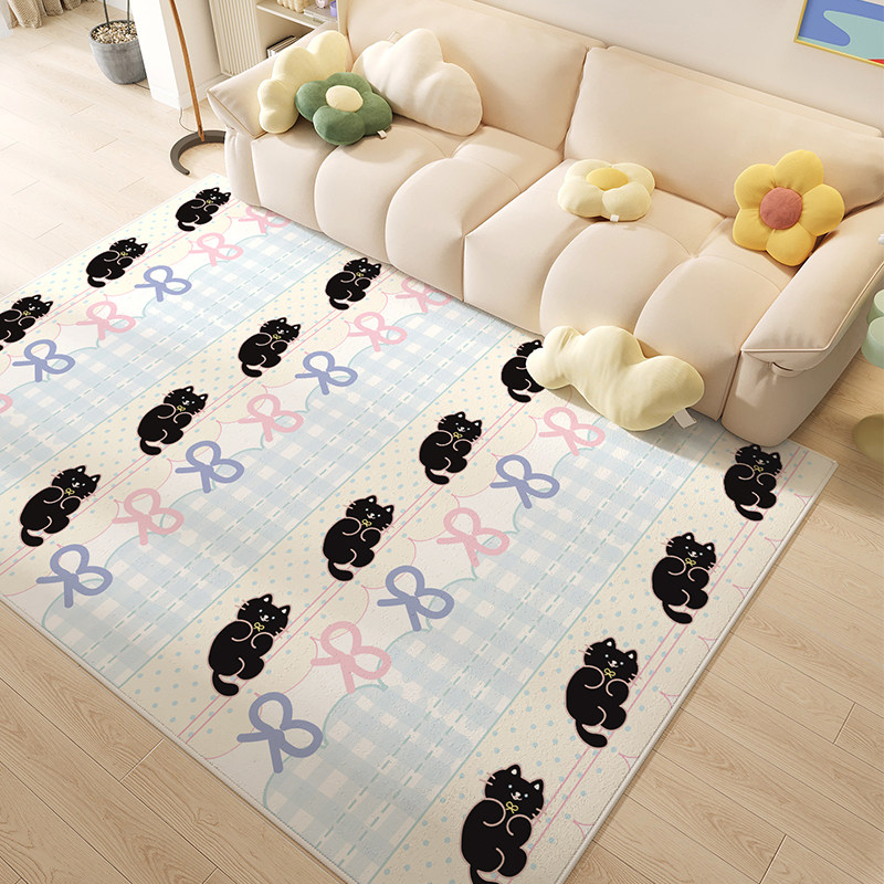 卡通ins风客厅地毯防水防污免洗易打理沙发茶几垫卧室床边毯地垫,居家布艺,地毯,淘宝优惠券,粉丝福利购,淘宝优惠卷