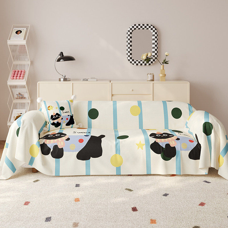 卡通猫咪沙发盖布防猫抓沙发巾一整张全包沙发套保护套罩防滑盖巾,居家布艺,沙发套,淘宝优惠券,粉丝福利购,淘宝优惠卷