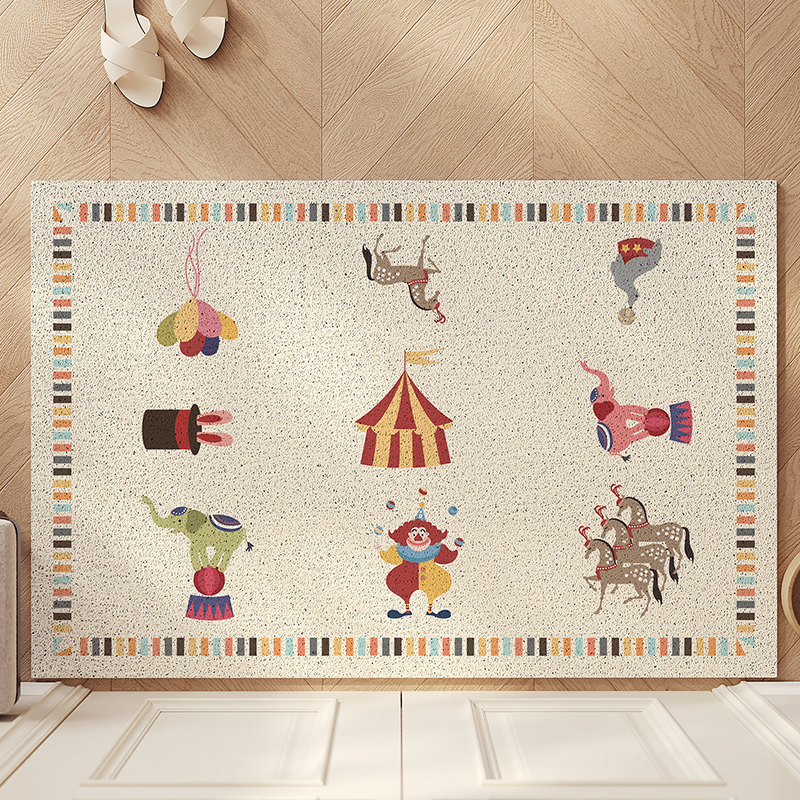 入户门地垫可爱卡通家用脚垫防滑除尘丝圈可裁剪垫子进门门口门垫