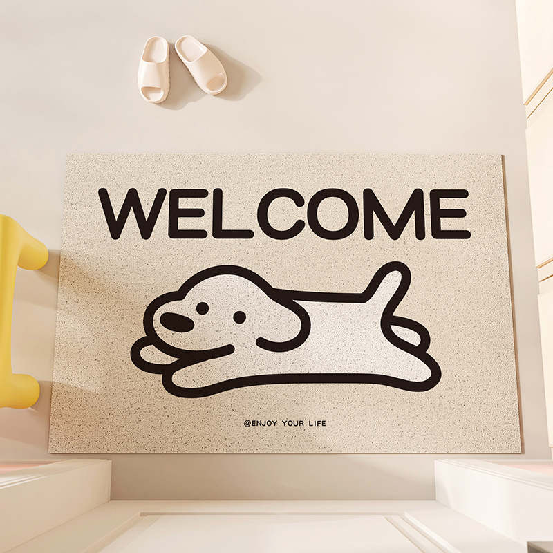 狗狗进门入户地垫家用门口丝圈脚垫玄关入户门垫室外防滑垫可裁剪
