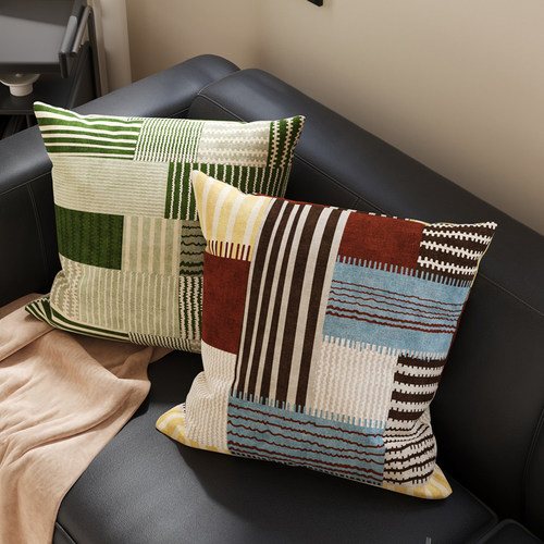 法式复古风沙发抱枕靠垫四季通用中古风卧室床头床上靠枕靠背腰靠