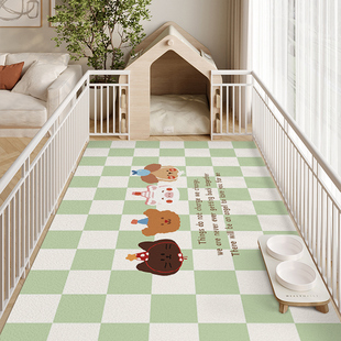 宠物地垫防水防尿防咬pvc小狗狗防滑围栏狗窝垫子狗笼专用地毯厚