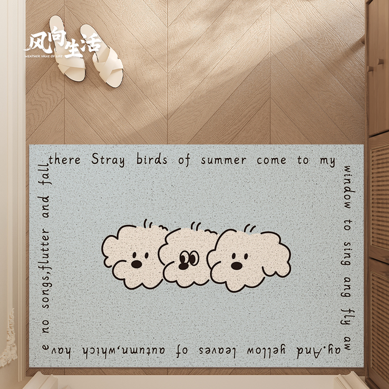 卡通入户门地垫丝圈进门门口防滑地毯入门门垫门外家用室外脚垫子