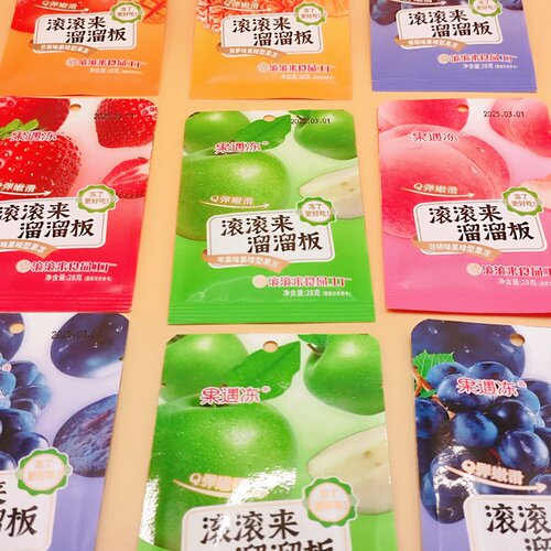 椰果板溜溜板混合水果味果冻