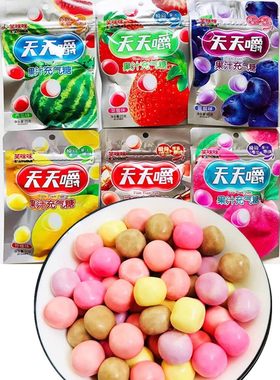 笑眯眯果汁充气糖童年特惠糖果