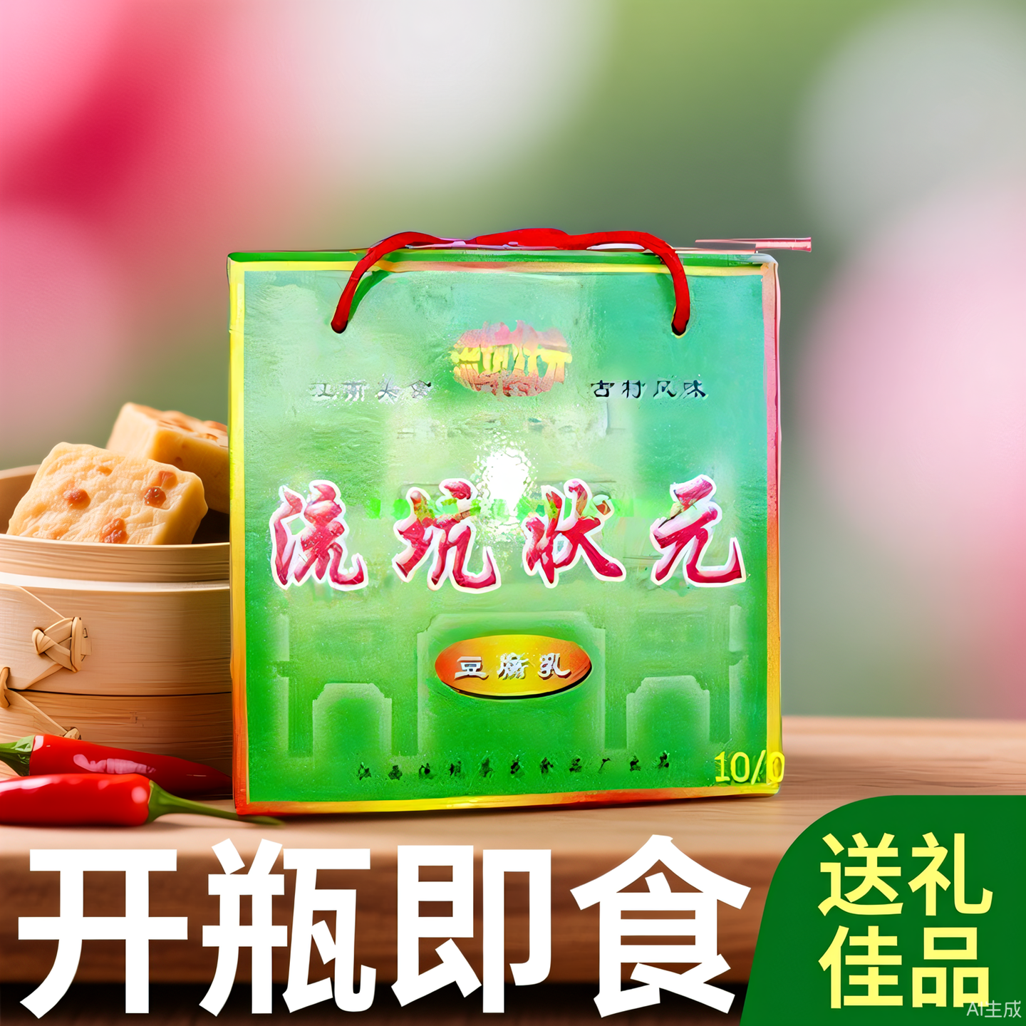 江西特产香辣豆腐乳流坑霉豆腐农家手工自制下饭菜状元红茶油腐乳