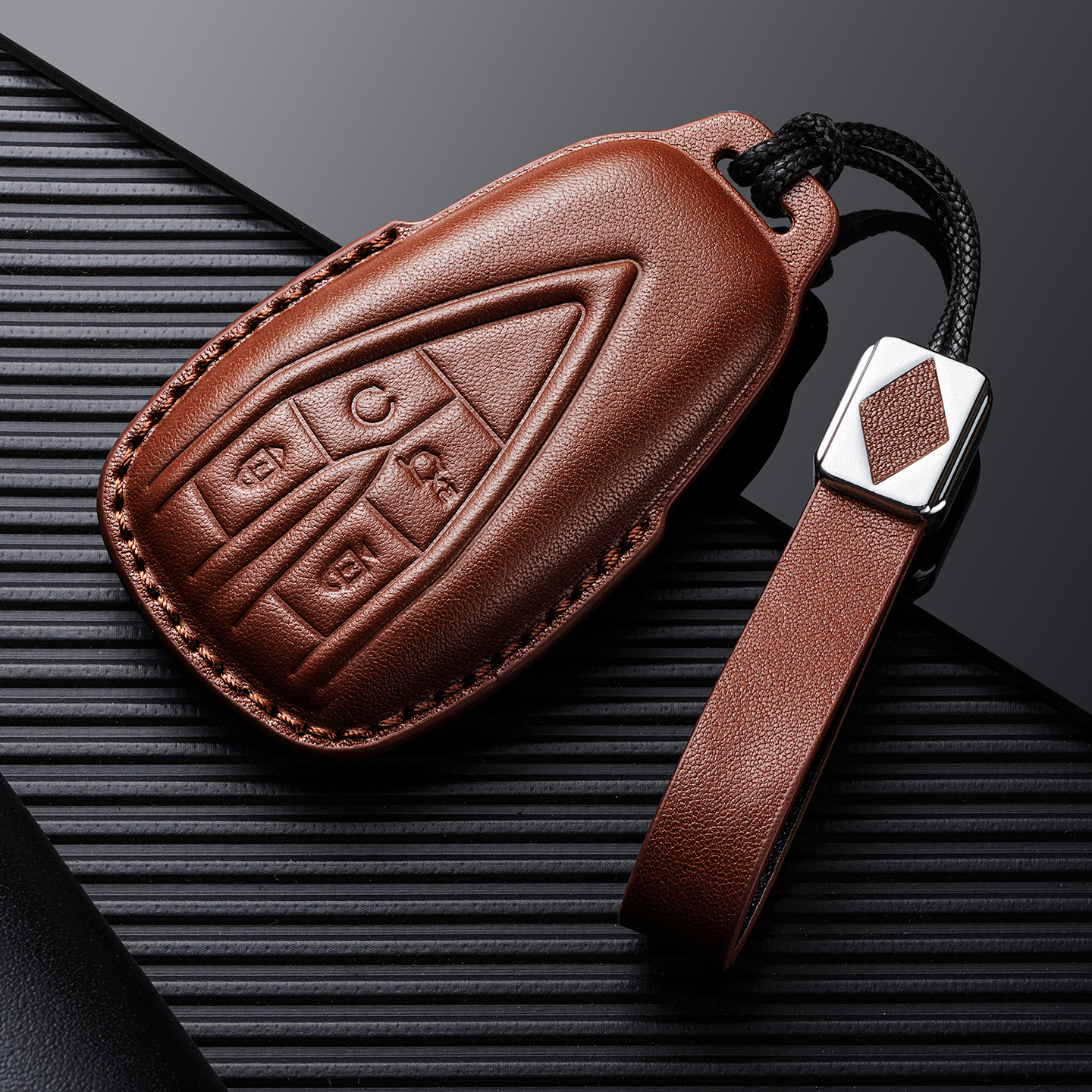 长安钥匙套cs75plus车CS55逸动univ欧尚X5cs35壳unitX7专用真皮包