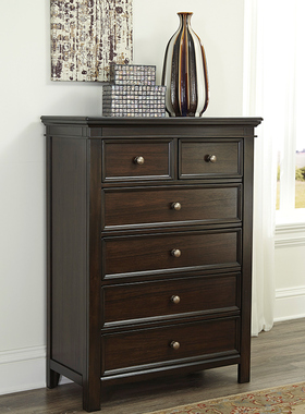 Ashley爱室丽美式古典斗柜客厅卧室衣柜五抽屉收纳柜B5590-46