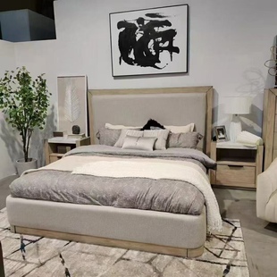 Ashley爱室丽家居 复古休闲b756系列软包主卧床 美式