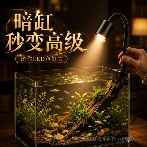 鱼缸灯照明led水草灯南美射灯